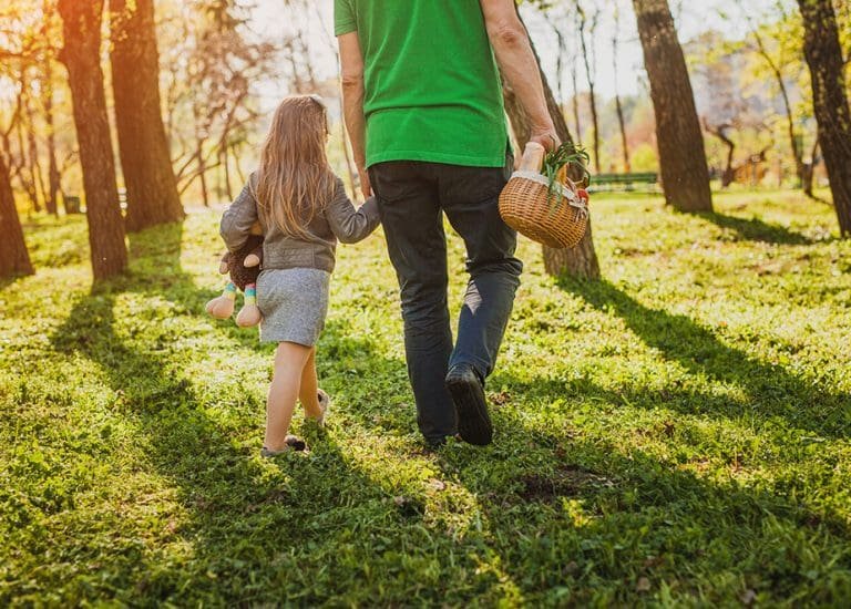 Family visits hike the grounds