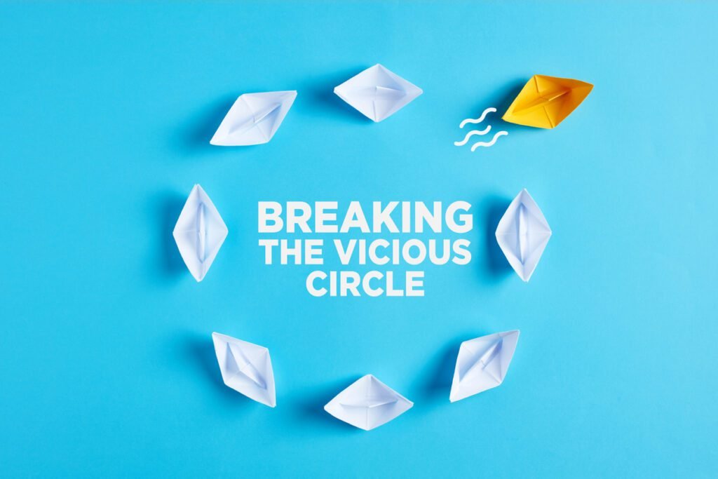 breaks the vicious circle. Breaking the vicious circle or ending the routine